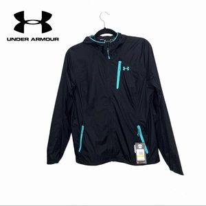Under Armour Black Hoodie  Water Resistant  Jacket